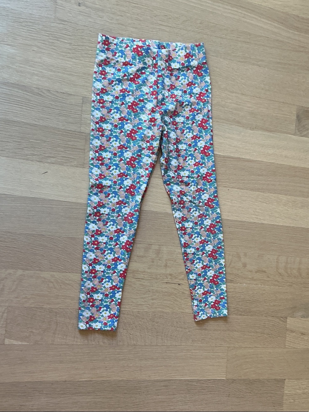 Boden Red, Blue and Green Floral Stretch Leggings